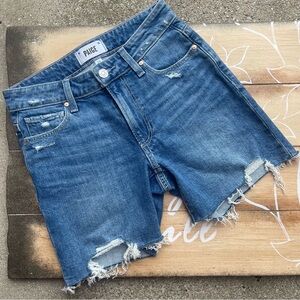 NWT Paige High Rise Distressed Jean Shorts Size 24